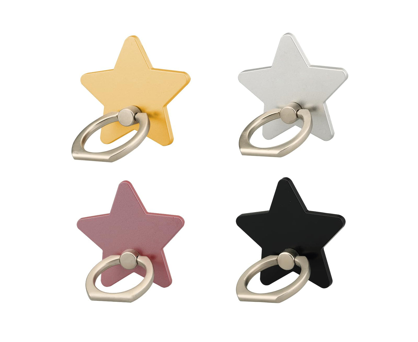 lenoup z179 (4 pcs) Cell Phone Holder,Star Phone Ring Kickstand,Universal 360 Rotation Cell Phone Finger Ring Grip for Almost All Phones/Pad(4 Color