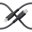 360 Electrical Lightning to USB-C Charging Cable - 5ft, MFi Certified, Fast Charge Compatible, Durable & Tangle-Free