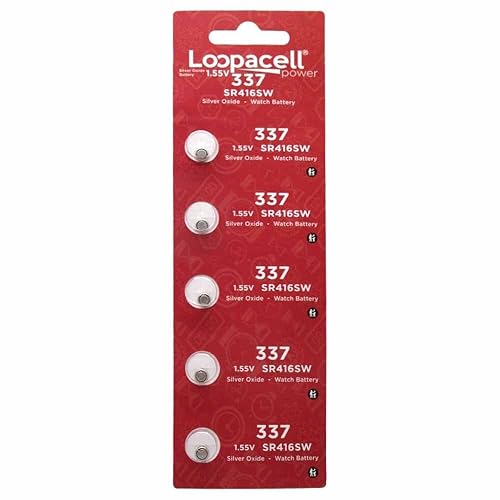 LOOPACELL 337 (SR416SW) Silver Oxide Battery (5 Batteries)