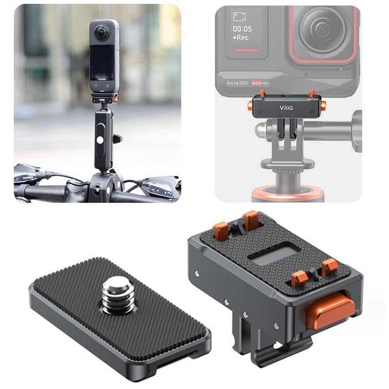 Coyktonty Quick Release Mount for Insta360 Ace Pro 2/Ace Pro/Ace/ONE X4/ONE X3/ONE X2/Gopro Hero 12,Aluminum Alloy Magnetic Mount Adapter,Quick