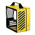 Mechanic Master Cool Cube Series C24 Mini-ITX Case/Alumium/Steel/GPU Length Within 245mm, SFX/L PSU Computer Case (Polar Yellow Air Version)