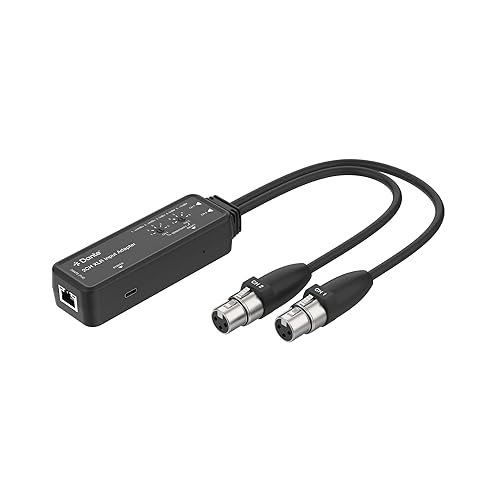J-Tech Digital 2-Channel XLR to Dante Audio Input Adapter, Balanced/Unbalanced Analog to Digital Audio Converter Adapter, PoE & USB-C Power
