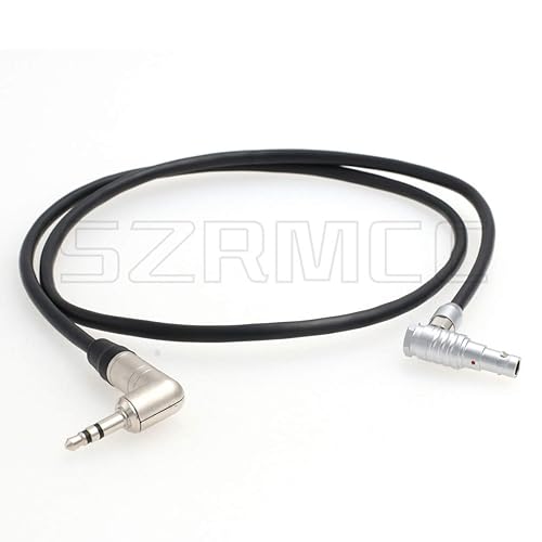 SZRMCC Tentacle Sync Zaxcom 3.5mm TRS to Right Angle 00B 4 Pin Male Timecode Cable for RED Epic Scarlet DSMC2 Camera