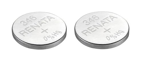 Renata 346 SR712SW Batteries - 1.55V Silver Oxide 346 Watch Battery (2 Count)
