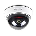 Dummy Surveillance Camera Fake Security Camera with Simulated IR Flashing Red Lights
