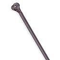 Thomas & Betts Ty-Rap TY523MX Cable Tie with Stainless Steel Locking Device, 4", 18 lb., Nylon, 6.6 Weather Resistant, Black (Pack of 100)