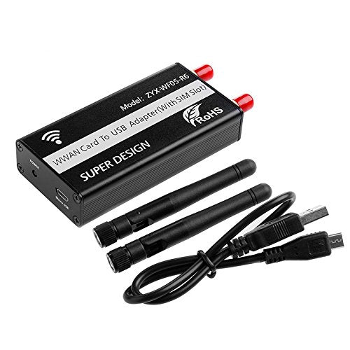 Toptekits PCI-E Mini PCI-Express to USB Adapter with SIM Card Slot & Antenna for WWAN/LTE Module