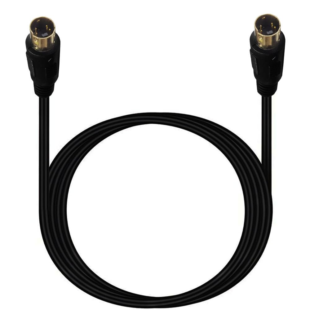 Traovien S-Video Cable Mini Din 4-Pin S Video Cable Male to Male Gold Plated Connector for Player Camcorders Laptops Transfer Video to TV or Monitor