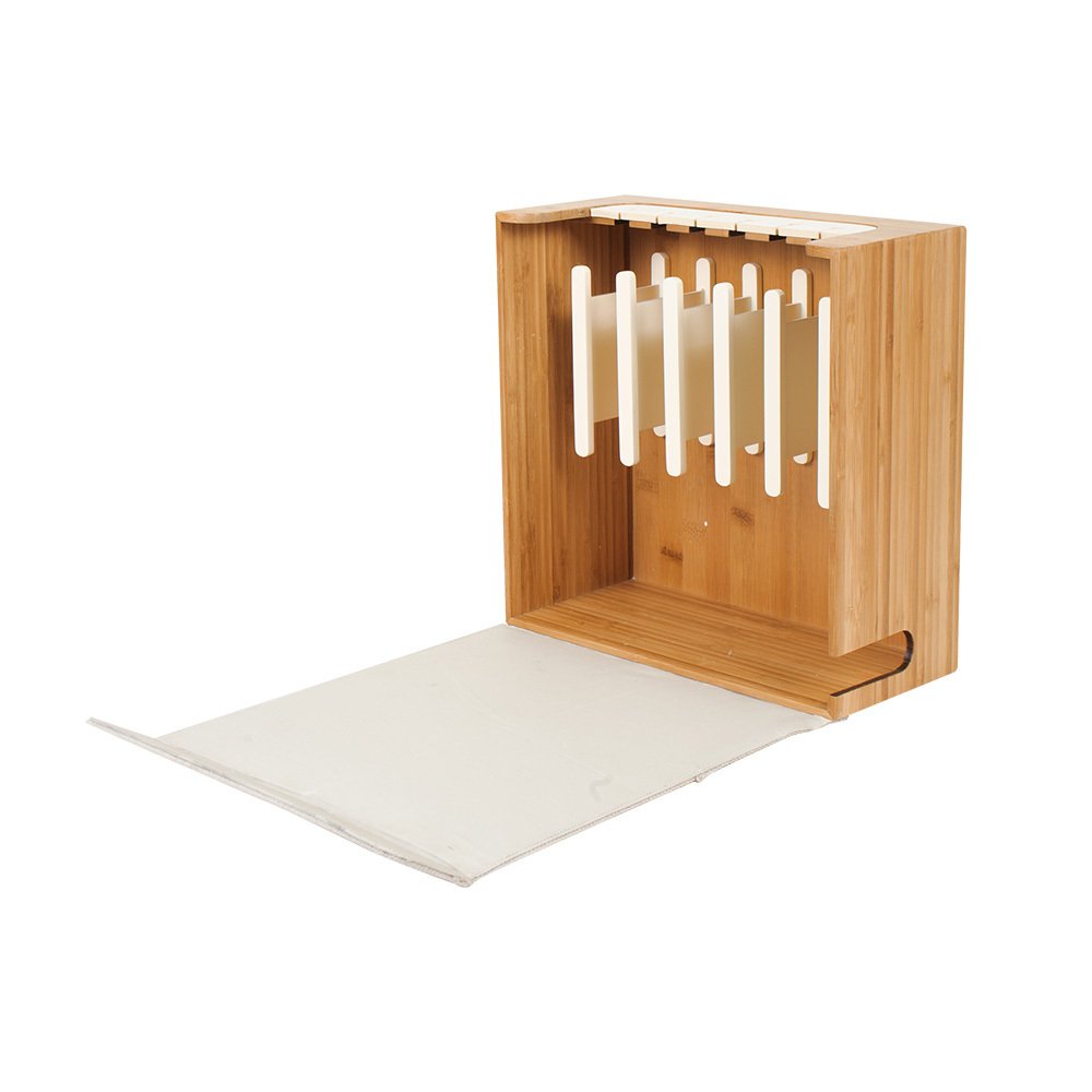 G.U.S. Cord Corral and Cable Organizer with 6-Magnetically Secured Cord Spindles -Zen Collection, Made of Eco-Friendly Bamboo (Power Not Included)