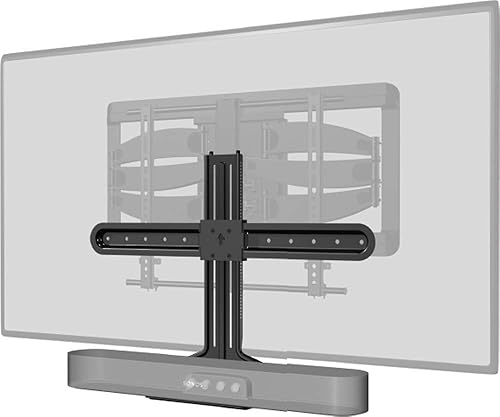 Sanus Soundbar Mount Designed to be Compatible with The Sonos Beam - Height Adjustable Up to 12" & Designed to Work with Any TV - Custom Fit to The