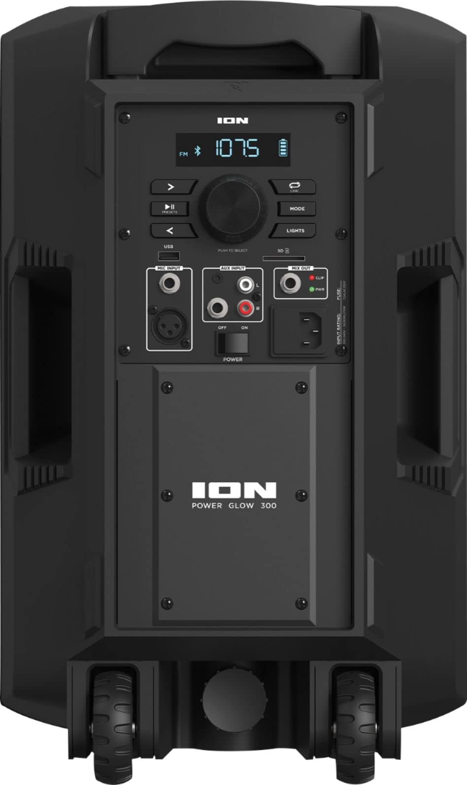 ION Audio Power Glow 300 Rechargeable Bluetooth Speaker System with LED Party Lights (Renewed)