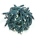 Novelty Lights 34ft 100 LED Coaxial Christmas Mini Lights, Warm White on Green Wire, 4" Spacing, Commercial Grade Indoor/Outdoor Holiday Light String