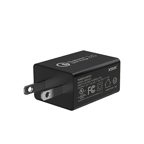 QC3.0 Fast Charging Adapter - 18W Output, Official XTAR Recommendation for XTAR SC2, ST2, VC4S, PB2S, VC8 Chargers