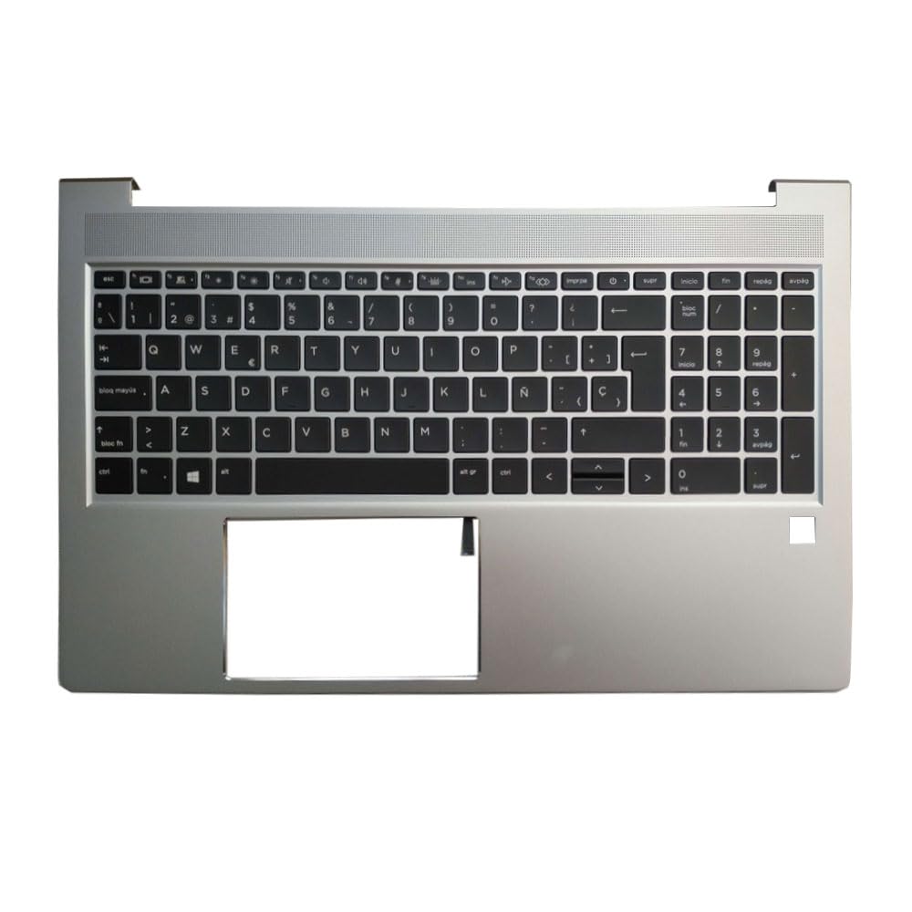 Laptop Keyboard Compatible for HP ProBook 450 G9 455 G9 4BX8STATP50 Spanish Layout Backlit with Palmrest Upper Cover Case Shell