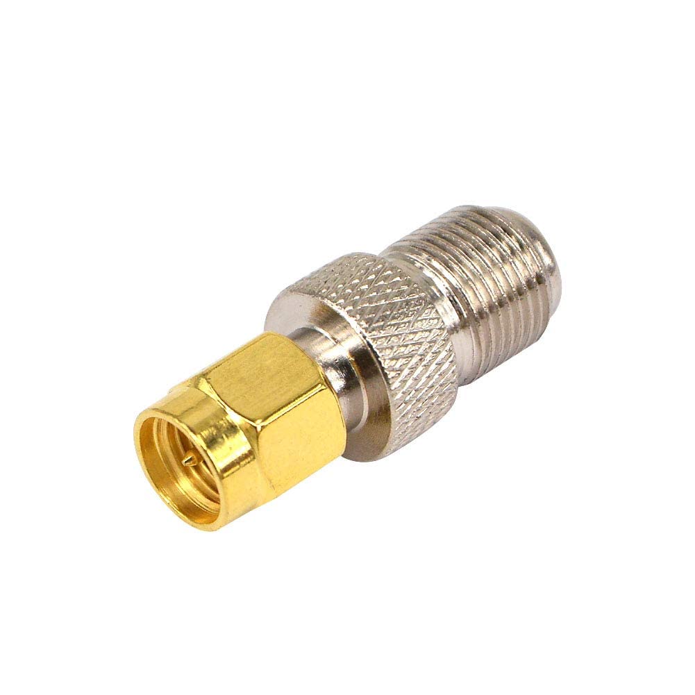 BOOBRIE Coaxial Cable Connector SMA to F Coax Adapter SMA Connector SMA Male to F Female Adapter for LAN/LMR Wireless Antenna Devices/Coaxial