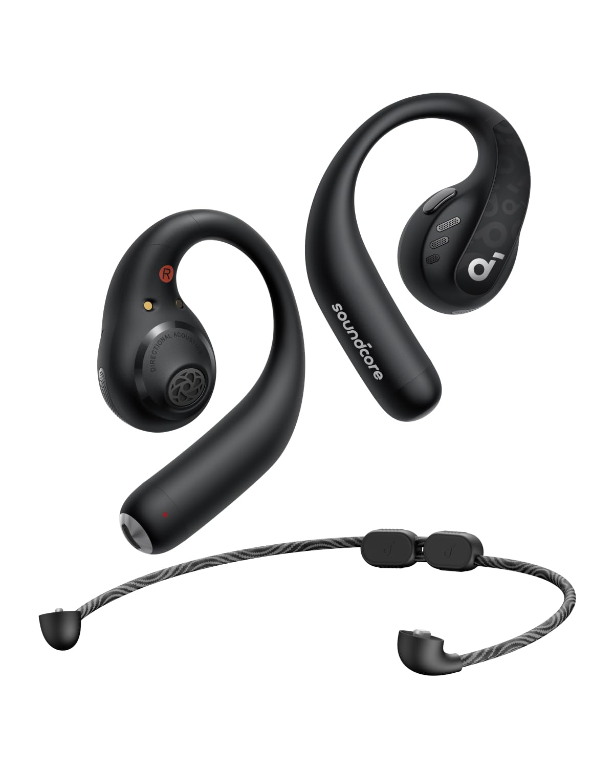 Soundcore by Anker AeroFit Pro Open-Ear Headphones, Ultra Comfort, Secure Fit, Ergonomic Design, Rich Sound with LDAC, Bluetooth 5.3, IPX5