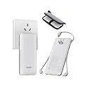 lezchi Portable Power Bank, Ultra Slim 10000mAh Portable Charger, USB C External Battery Pack with Built-in AC Plug, Charging Cable, Output Port