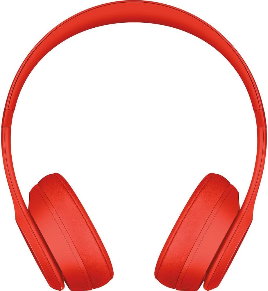 beats Solo3 Wireless On-Ear Headphones - Citrus Red (Renewed)