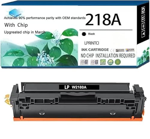 218A 218X Toner Cartridges W2180A Replacement for Color Pro MFP 3301cdw 3301fdw 3201dw 3301sdw Printer(1 Back)