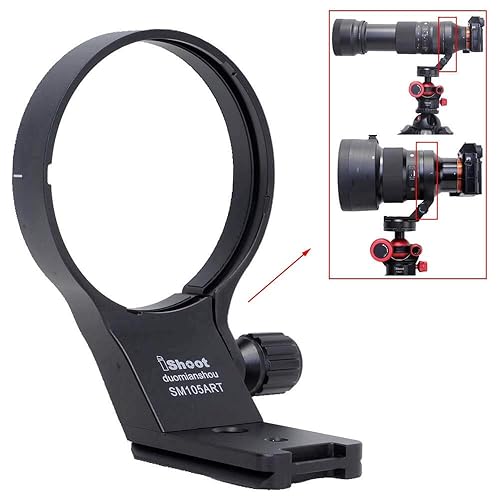 iShoot Lens Collar Tripod Mount Ring Support Holder BracketCompatible with Sigma 105mm f/1.4 DG HSM Art (EF/FX/FE/L Mount) & Sigma 100-400mm f/5-6.3