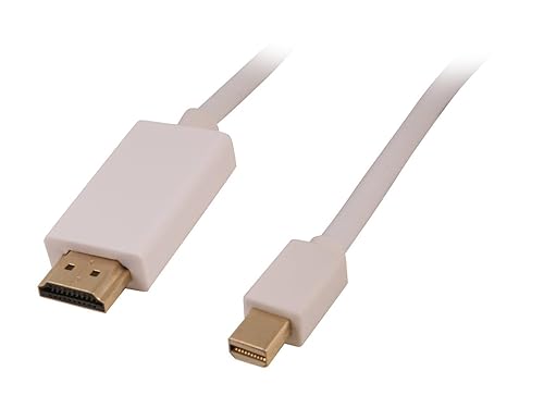 Nippon Labs MiniDP-HDMI-6 6-Feet Mini Display Port Male to HDMI Male 32 AWG Cable, White