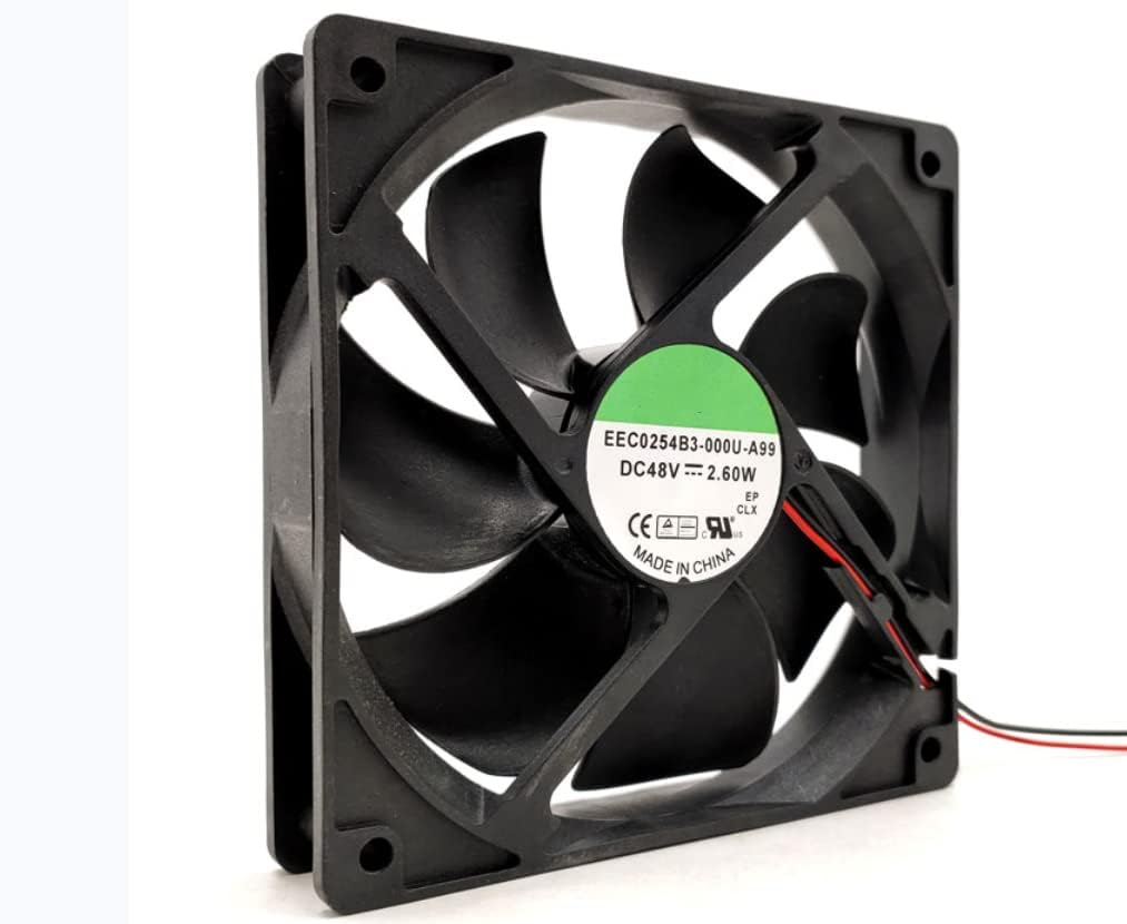 EEC0254B3-000U-A99 DC 48V 2.60W 120x120x25mm 2-Wire Cooling Fan