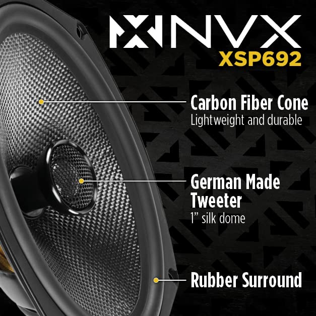 NVX® 2-Way Coaxial 6x9 Car Speakers (Pair)