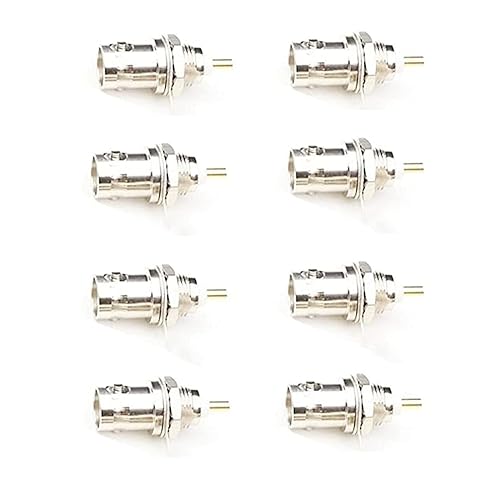 bnafes BNC Chassis Panel Mount Socket Female Jack Solder Type Connectors Adapter 8Pack