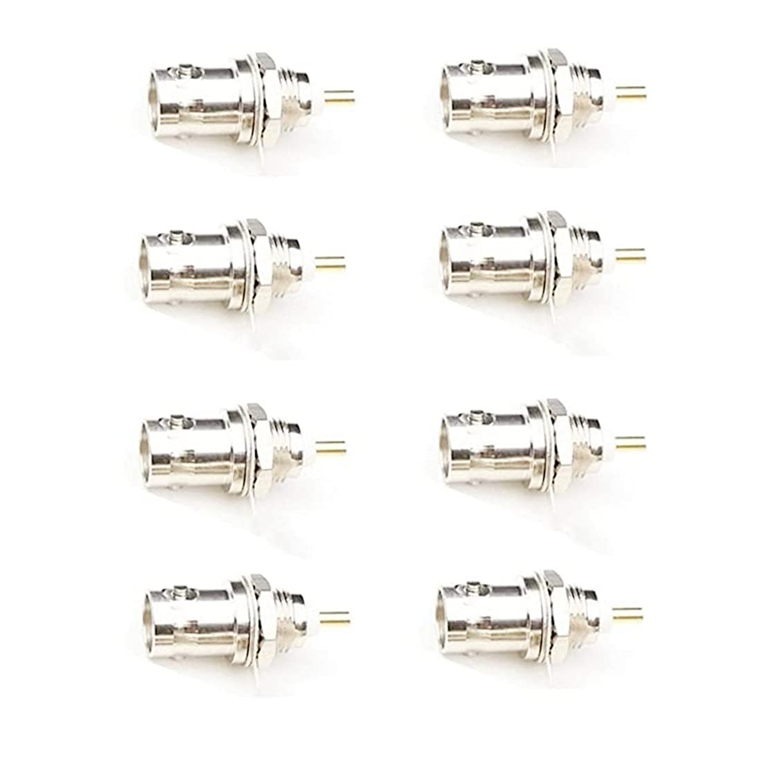 bnafes BNC Chassis Panel Mount Socket Female Jack Solder Type Connectors Adapter 8Pack