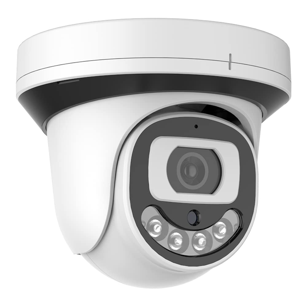 EVERSECU 1080P 24/7 Full-time Color Night Vision Indoor HD Analog Dome Security Camera with Warm Light LEDs, 2MP (HD-TVI/AHD/CVI/Analog) 4-in-1 CCTV
