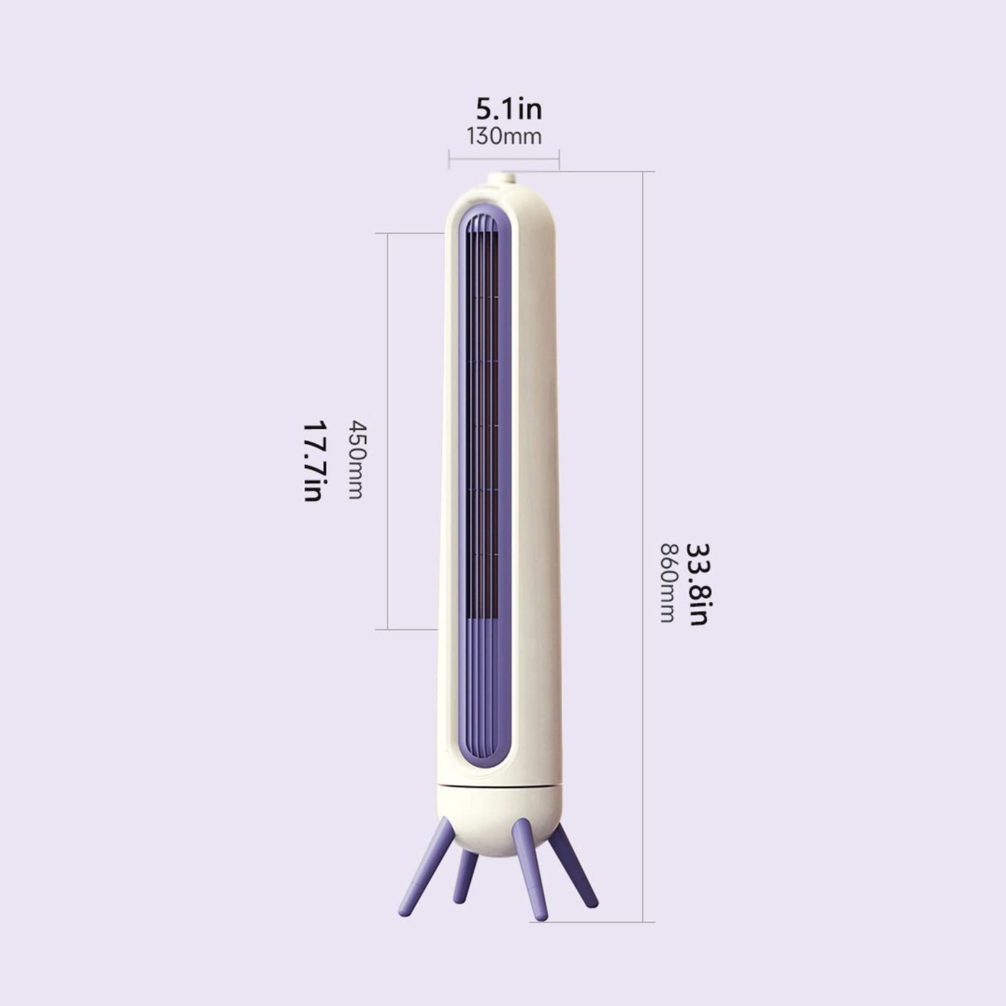 YWangQiang Silent Tower Fan Vertical Bladeless Fan 220v Household Small Circulating Fan for Living Room, Bedroom Office Fans (Color : Apricot, Size