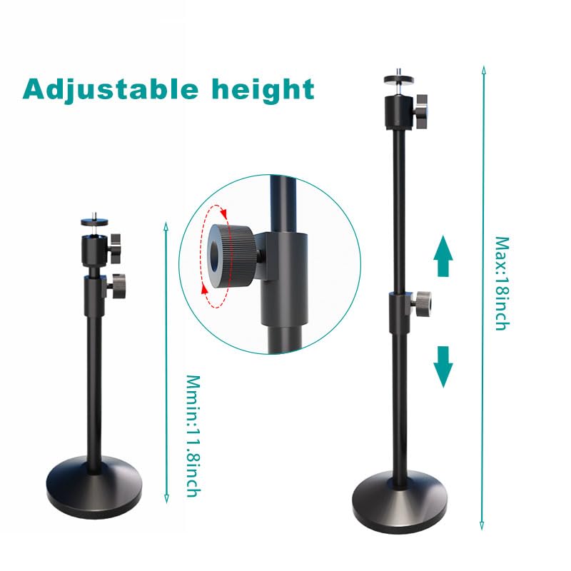 Webcam Stand with Phone Holder, Extendable Desktops Tripod Camera Stand Mount for Logitech Webcam C922 C930e C920S C920 C615 C960 C920x BRIO 4K NexiGo