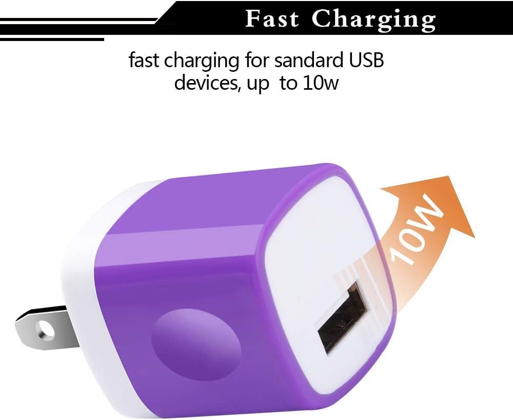 USB Charger,Charging Block 5-Pack 1A/5V USB Power Home Travel Adapter Wall Charger Cube Brick Box Base Head Compatible with Phone 14 13 12 11 X 8 7 6