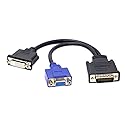 chenyang LFH DMS-59 Male to DVI 24+5 Female & VGA RGA 15pin Female Splitter Extension 15cm