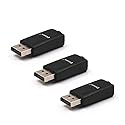 EVanlak DispalyPort Headless Ghostclassic Style Display Emulator for PC 4K DP Dummy Plug fit Headless 1080@60Hz- 3840x2160@17Hz 3Pack