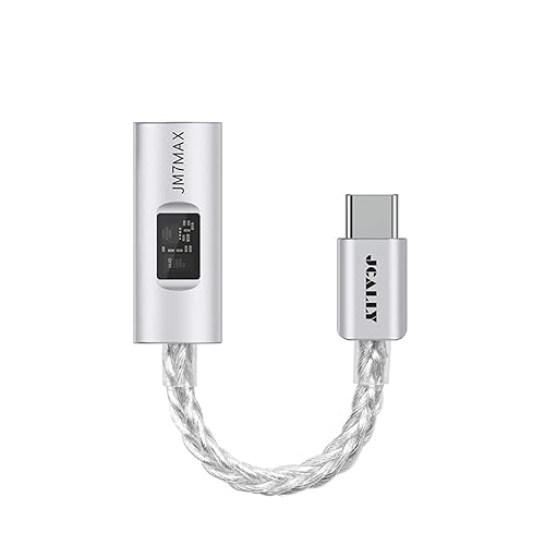 JCALLY JM7 MAX USB-C to 3.5mm Headphone DAC Amplifier CX31993 + SGM8262, Type-C to 3.5mm Digital Audio Decoding for iPhone, Samsung Galaxy, iPad