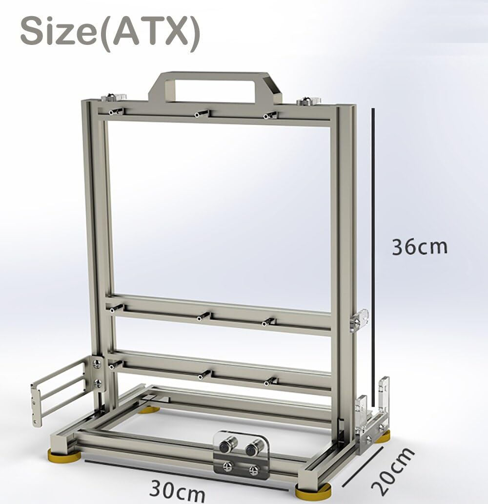 ATX Computer Case PC Test Bench Vertical Overclocking Open Aluminum Frame Chassis Rack DIY Computer Motherboard Case Rack Creative Personality Open PC