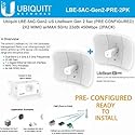 LiteBeam ac Gen LBE-5AC-Gen2-US PRE-CONFIGURED 2 Units 2X2 MIMO airMAX Wireless Antenna 5GHz 23dBi 450+ Mbps CPE