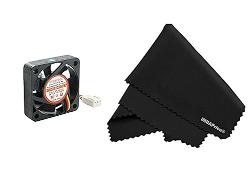 EverCool EC4010M12CA Case Fan, 40x40x10mm 3-pin + 7"x6" Microfiber Cleaning Cloth