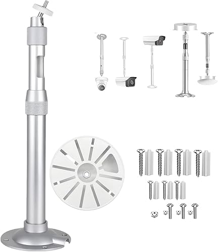 SamIdea 11.8-23.6" Adjustable Ceiling Mount for Large Dome Cameras - 150mm Large Base Plate for TP-Link/H3C/Huawei, Heavy-Duty AP Extension Pole