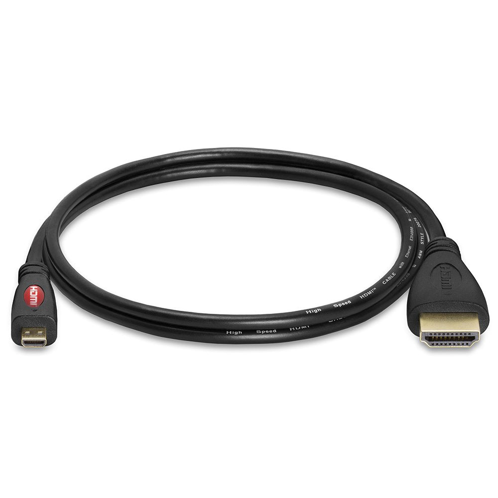 Cmple - Micro HDMI to HDMI Cable 3ft, Micro HDMI Cable Male to Male 4k Camera HDMI Cables for Capture Card, Video Camera, Action Camera, Pocket Camera