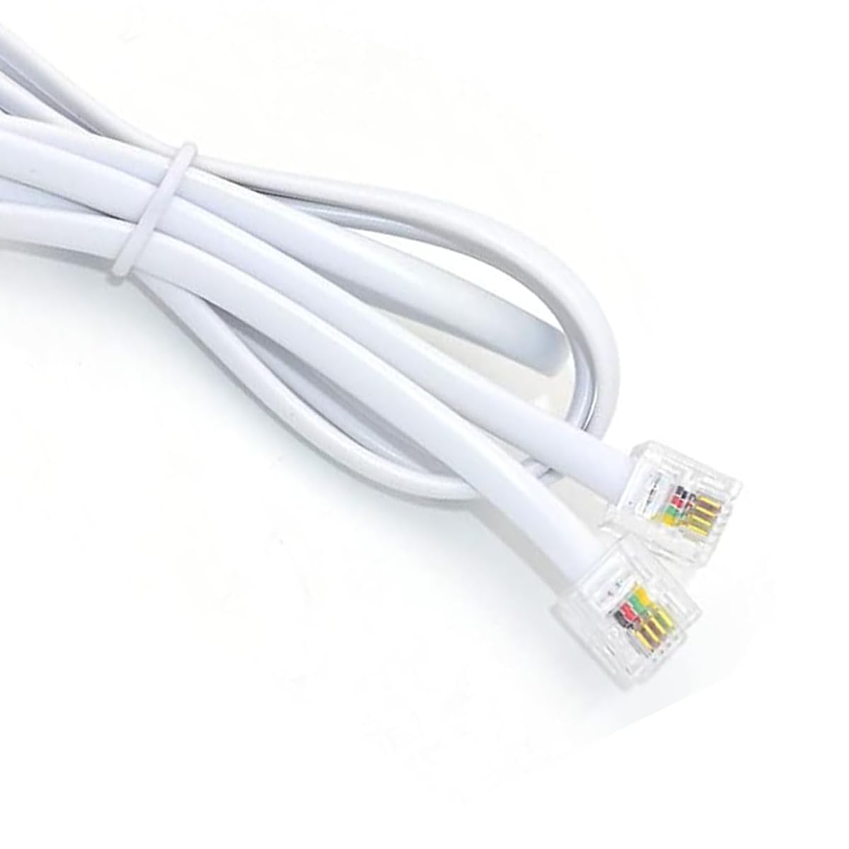 NEORTX RJ11 to RJ11 Cable 3ft, 1 Meter Phone Cord Telephone Line Extension Cord Cable Wire Male to Male 6P4C Modular Plug for Landline Telephone Fax