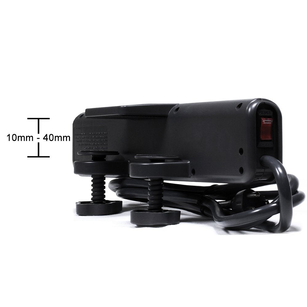Uninex PS109 Clamp Mount 6-Outlet Workshop Power Strip with 2 USB Charging Ports, Screw-On, 6-Foot