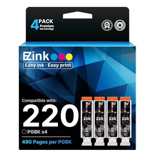 E-Z Ink Compatible Ink Cartridge Replacement for Canon 220 PGI-220 PGI220