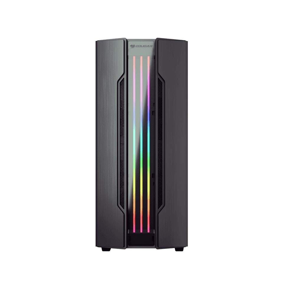 COUGAR Gemini S Iron-Gray/Gemini S IG Mid-Tower with a Full-Sized Tempered Glass Cover and an Integrated ARGB Lighting System That Delivers Everything