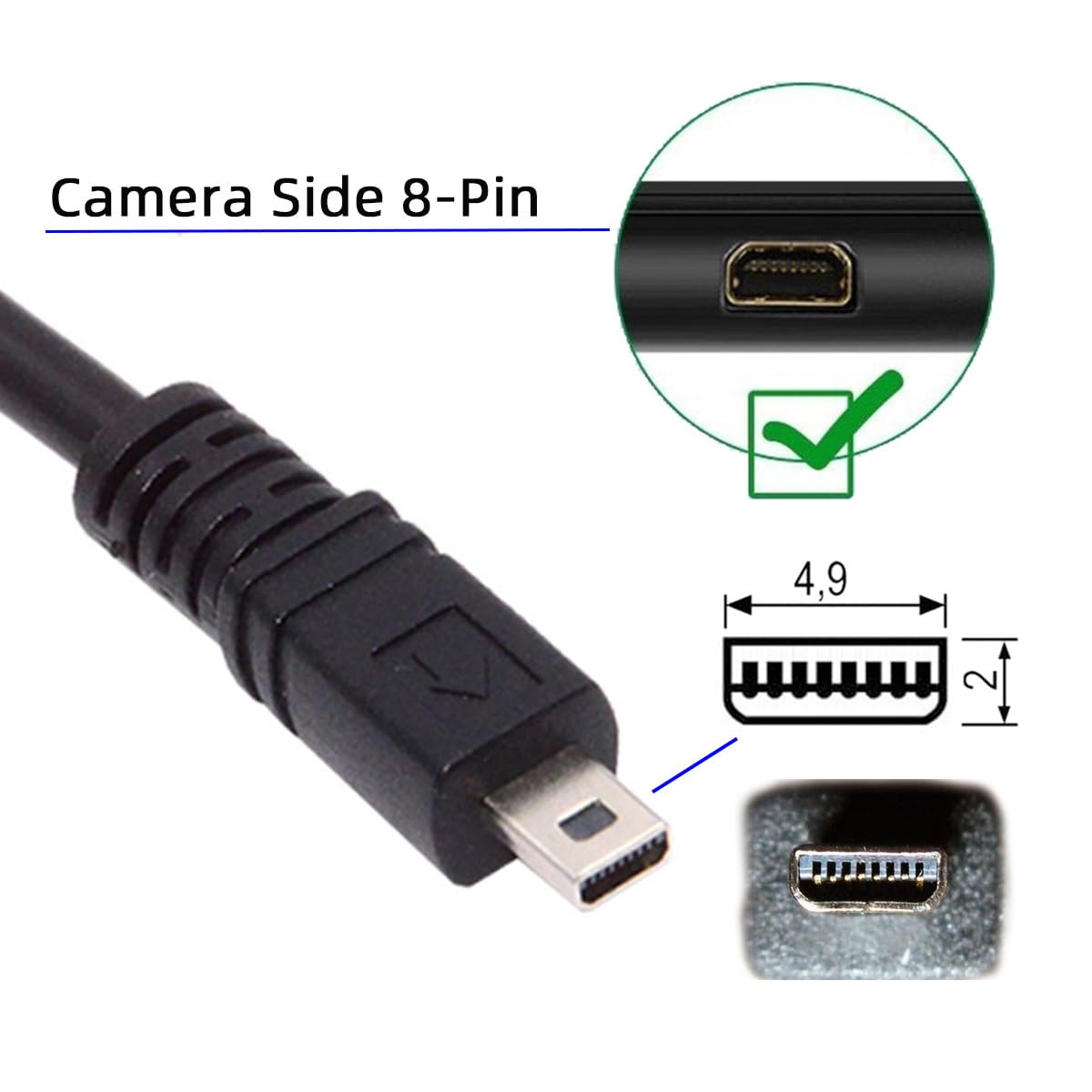 cablecc UC-E6 USB Cable for Nikon Digital SLR Cameras COOLPIX S3000 S3100 S3200 S8000 S100 S203 S230 P7000 AW100