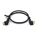 Kework 2 Feet 48Gbps HDMI 8K@60Hz Ultra HD Cable, Down Angle Male to Down Angle Male HDMI 2.1 High Speed Shield Cord for Xbox TV PS4 PS5 Switch