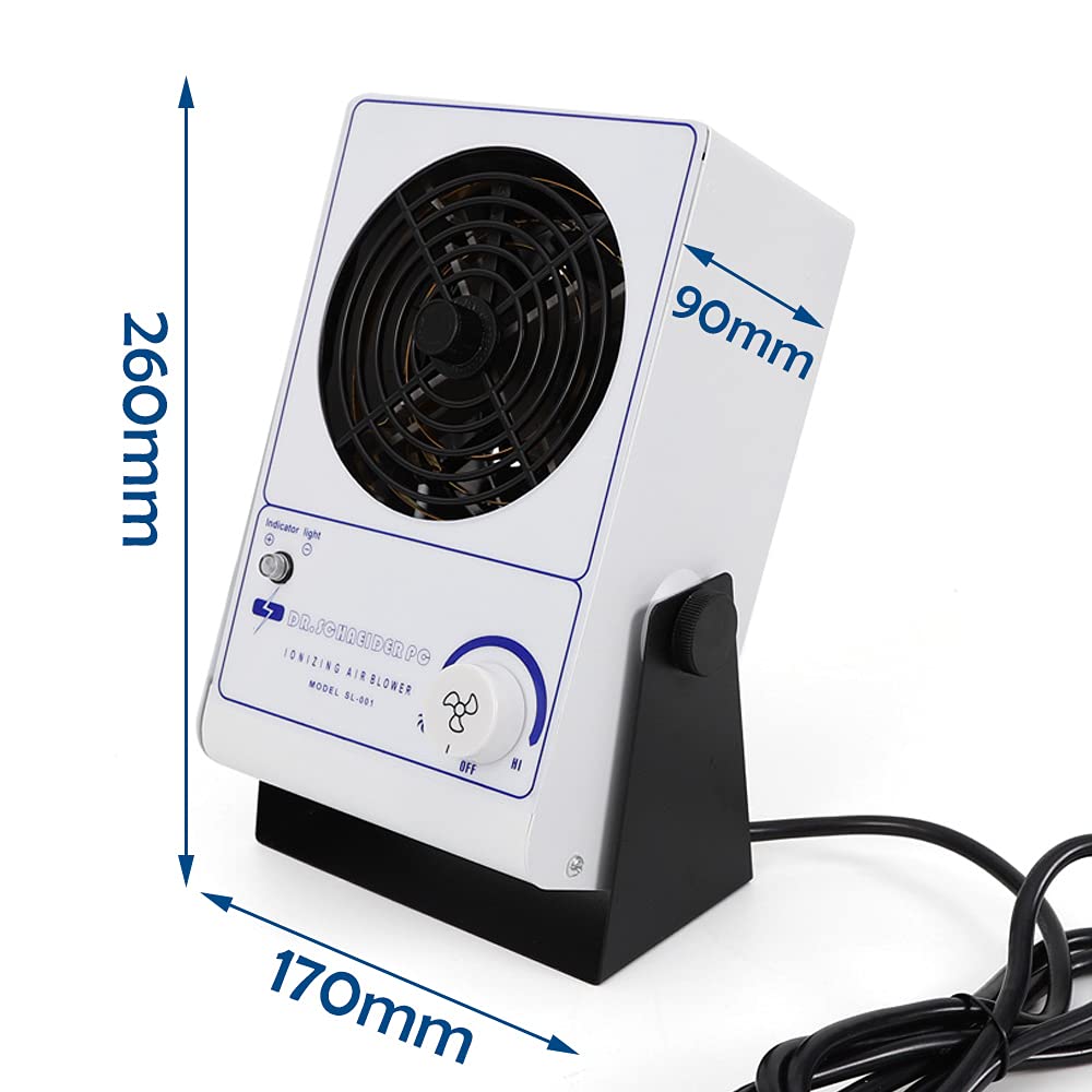 110V Ionizing Air Blower Fan Anti-Static Ion Blower Static Eliminator Ionizer ESD Fan