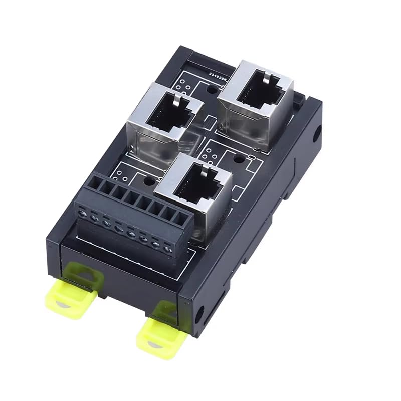 Shao Dong RJ45-8P 3-Port RJ45 Network Port to Terminal Block 8-pin Wiring Terminal Crystal Head Socket Adapter Board hub