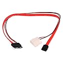 Monoprice SATA Cable - 1.33 Feet - Slim SATA to SATA Data and Power Combo Cable